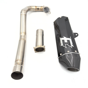 Empire Industries Polished Titanium Step-Pipe Exhaust System for KTM 690 SMCR / Enduro R – Husqvarna 701 Supermoto – GasGas SM700 (2019–2024)